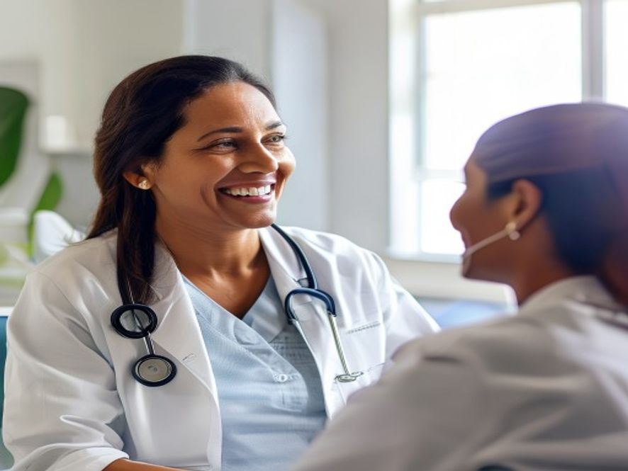 Black woman meeting with a doctor during a medical appointment